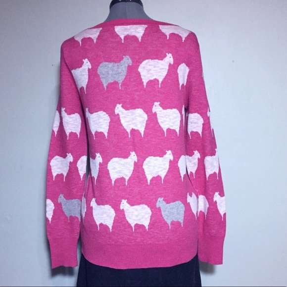 Adorable Mossimo Pink Sheep Sweater Juniors XL - Picture 3 of 4